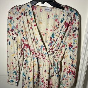Womens floral wrap dress